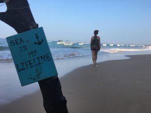 Paseo matutino en Hikkaduwa